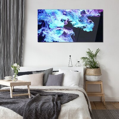 Waves of Colored Energy Glass Wall Art