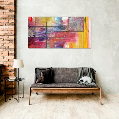 Colors in motion Glass Wall Art