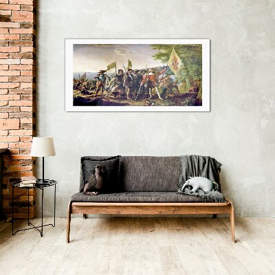 Conquest of the New World Glass Wall Art