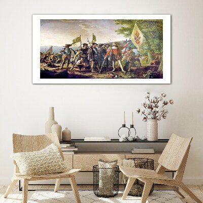 Conquest of the New World Glass Wall Art