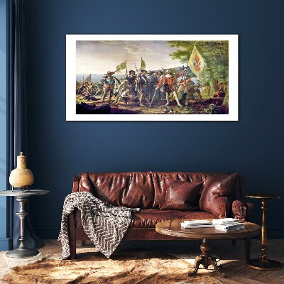 Conquest of the New World Glass Wall Art