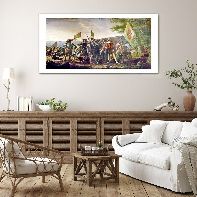 Conquest of the New World Glass Wall Art