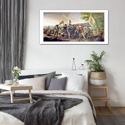 Conquest of the New World Glass Wall Art
