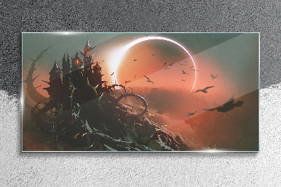 Castle in the Dark Glass Wall Art