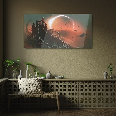 Castle in the Dark Glass Wall Art