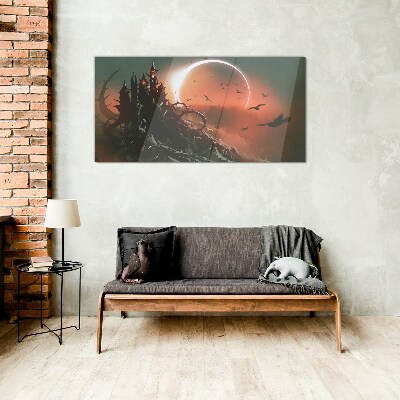 Castle in the Dark Glass Wall Art