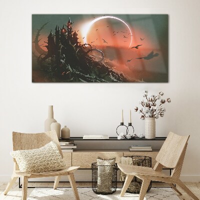 Castle in the Dark Glass Wall Art
