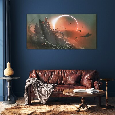 Castle in the Dark Glass Wall Art