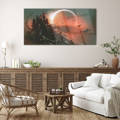 Castle in the Dark Glass Wall Art
