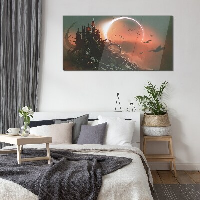 Castle in the Dark Glass Wall Art