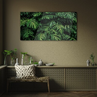 Green jungle Glass Wall Art