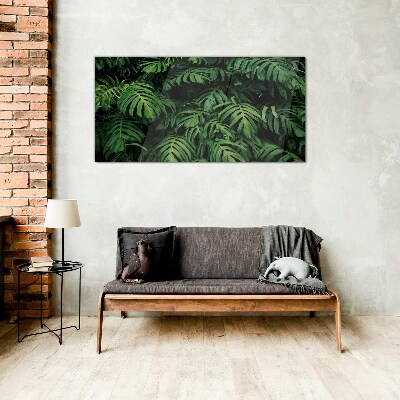 Green jungle Glass Wall Art