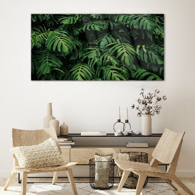 Green jungle Glass Wall Art