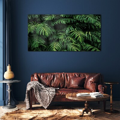 Green jungle Glass Wall Art