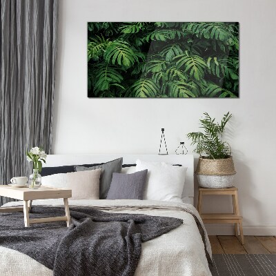 Green jungle Glass Wall Art