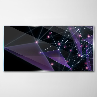 Geometric Light Connections Glass Wall Art