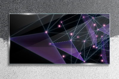 Geometric Light Connections Glass Wall Art