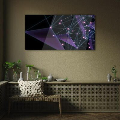 Geometric Light Connections Glass Wall Art
