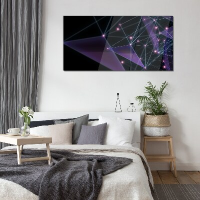 Geometric Light Connections Glass Wall Art