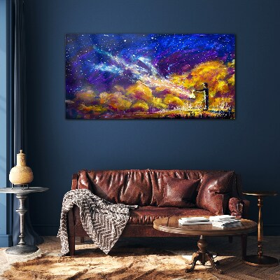 A cosmic vision of creativity Glass Wall Art