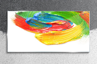 Colorful paint swirl Glass Wall Art