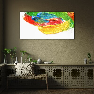 Colorful paint swirl Glass Wall Art