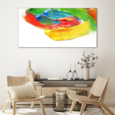 Colorful paint swirl Glass Wall Art