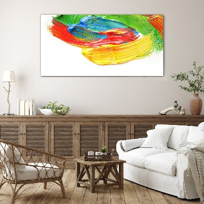 Colorful paint swirl Glass Wall Art