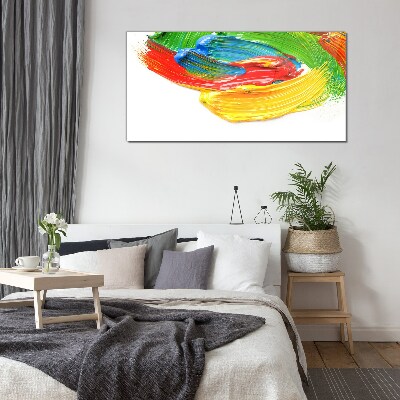 Colorful paint swirl Glass Wall Art