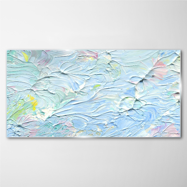 Pastel waves of emotions Glass Wall Art