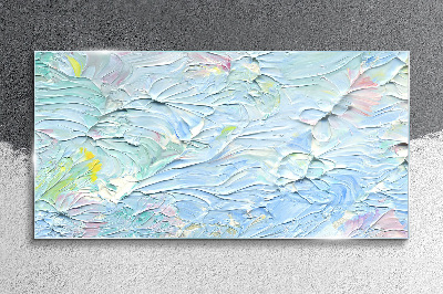 Pastel waves of emotions Glass Wall Art