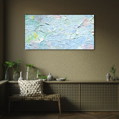 Pastel waves of emotions Glass Wall Art