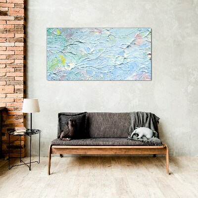 Pastel waves of emotions Glass Wall Art