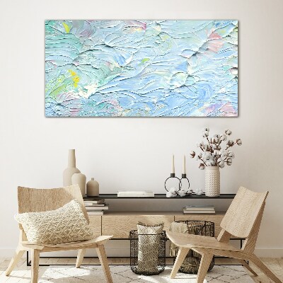 Pastel waves of emotions Glass Wall Art