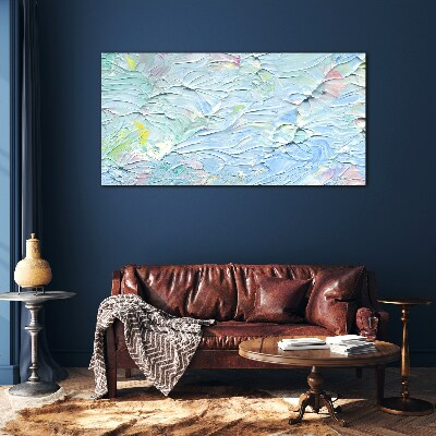 Pastel waves of emotions Glass Wall Art