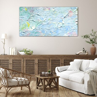Pastel waves of emotions Glass Wall Art