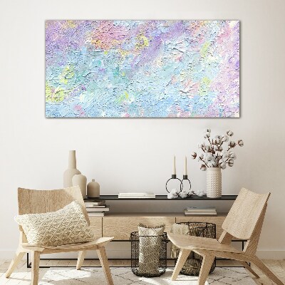 Pastel landscape of emotions Glass Wall Art