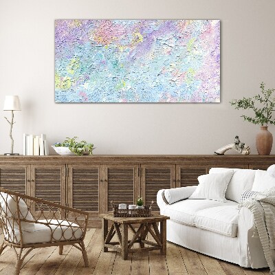 Pastel landscape of emotions Glass Wall Art