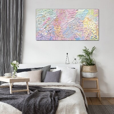 Pastel Flowers in Motion Glass Wall Art