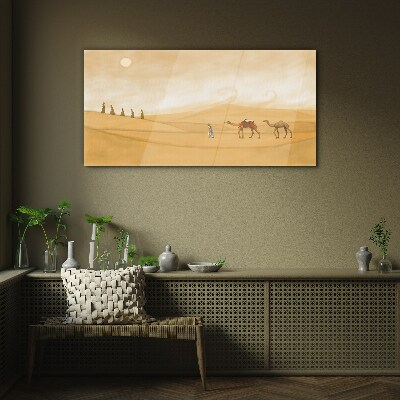 Journey through the desert Glass Wall Art