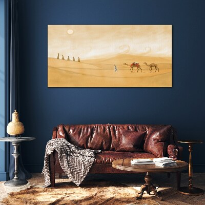 Journey through the desert Glass Wall Art