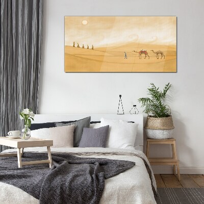 Journey through the desert Glass Wall Art