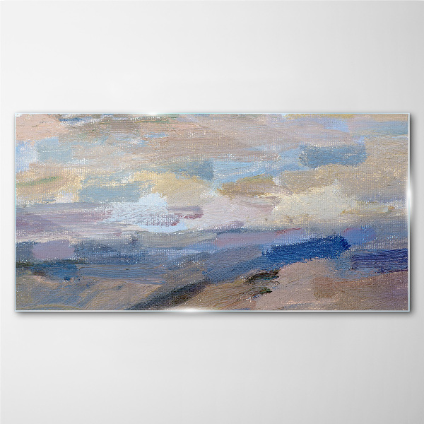 Peaceful sky over the sea Glass Wall Art