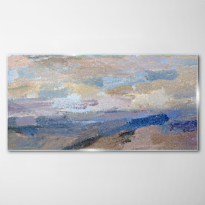 Peaceful sky over the sea Glass Wall Art