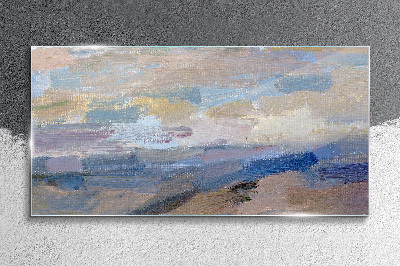 Peaceful sky over the sea Glass Wall Art