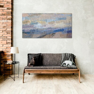 Peaceful sky over the sea Glass Wall Art
