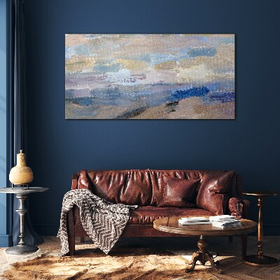 Peaceful sky over the sea Glass Wall Art