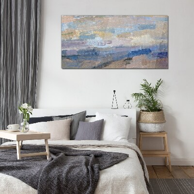 Peaceful sky over the sea Glass Wall Art