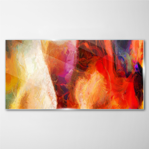 Intense colors of abstraction Glass Wall Art