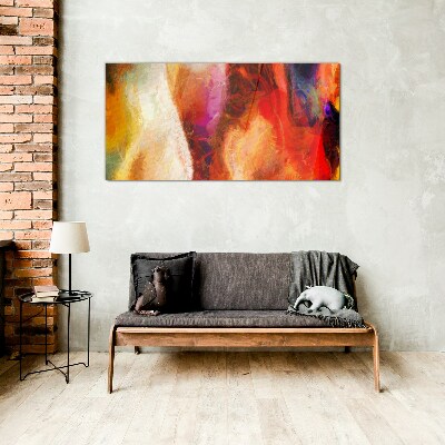 Intense colors of abstraction Glass Wall Art